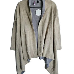 Love by Design Tan Gray Cardigan Med